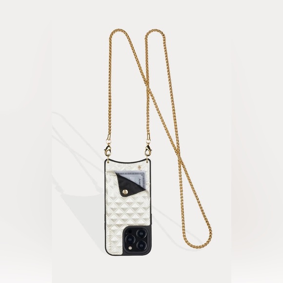 Bandolier SHEILA
Crossbody Phone Case in Creme/Gold IPhone 12ProMax - Picture 3 of 5